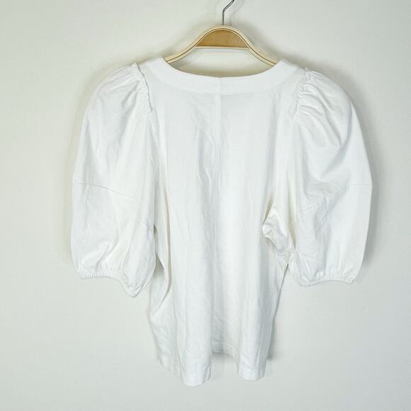 Madewell Puff-Sleeve Tee Eyelet White Medium XS NT331 Minimalist Casual Capsule - Picture 4 of 8